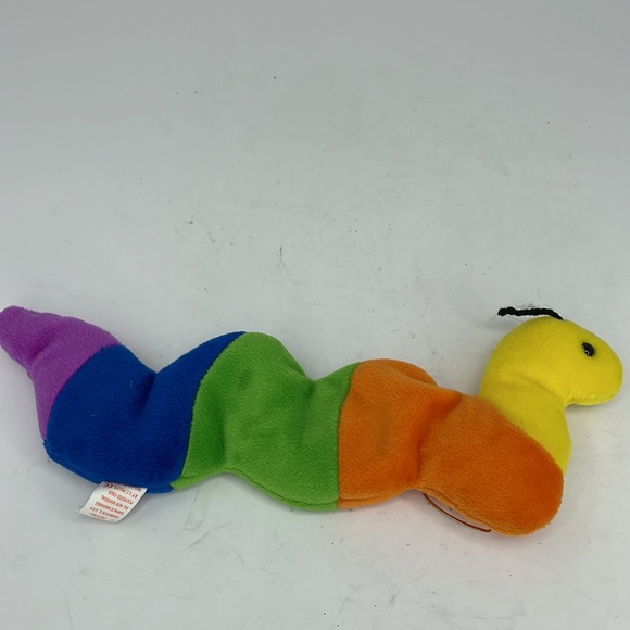 Vintage 1995 TY Beanie Baby Inch the Worm Date of Birth 9-3-1995 - Picture 5 of 8